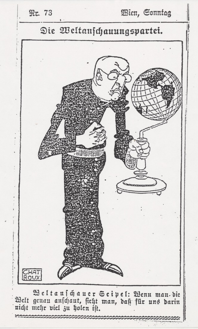 "Chat Roux" caricature from "Arbeiter Zeitung", 1925