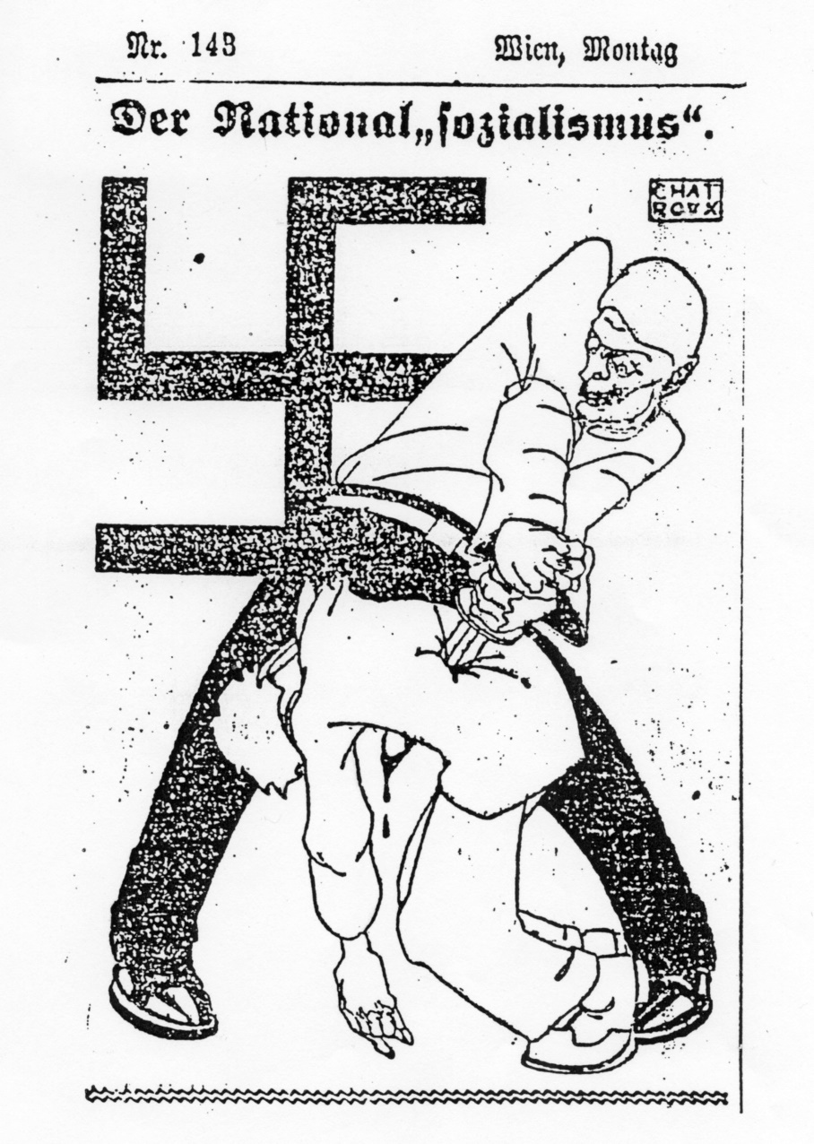 "Chat Roux" caricature from "Arbeiter Zeitung", 1926