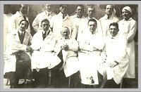 Fleischmann with medical colleagues