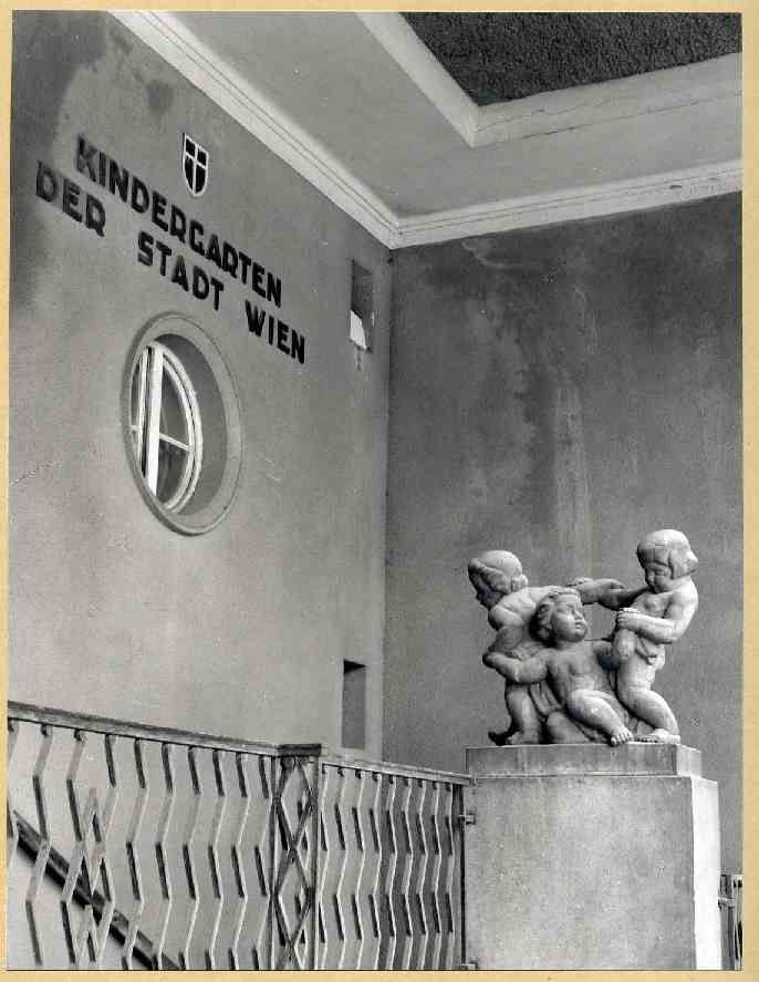 10. Vienna - Reumann Hof, Group of Children by M. Krejca